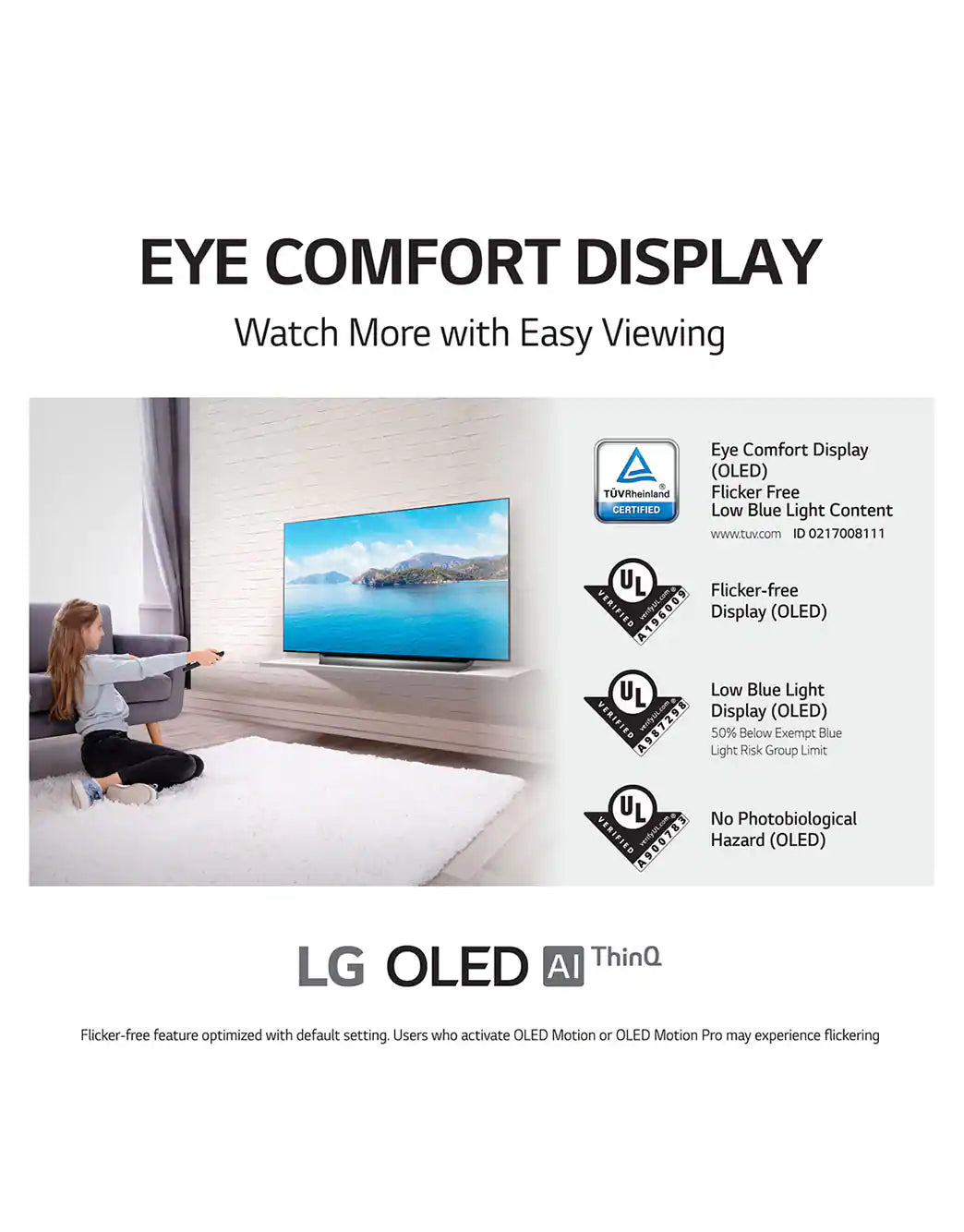 LG OLED TV 65 Inch A1 Series, 4K Cinema HDR WebOS Smart AI ThinQ Pixel Dimming